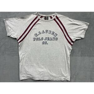 Vtg Ralph Lauren Polo Jeans Company T Shirt Size Large Grey